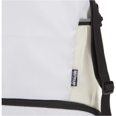 Logo trade promotional items image of: Nomad GRS recycled sports drawstring bag with bottom compartment 18L