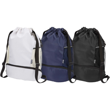 Logotrade promotional giveaway picture of: Nomad GRS recycled sports drawstring bag with bottom compartment 18L