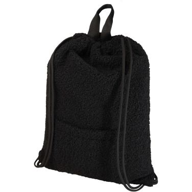 Logo trade advertising product photo of: Bear GRS recycled sherpa drawstring backpack 9L