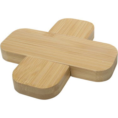 Logo trade promotional merchandise photo of: Croc bamboo trivet - small