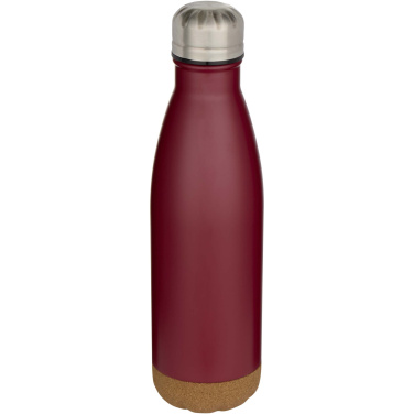 Logotrade business gift image of: Cove 500 ml double wall vacuum insulated stainless steel water bottle with cork details
