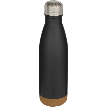 Logo trade advertising product photo of: Cove 500 ml double wall vacuum insulated stainless steel water bottle with cork details