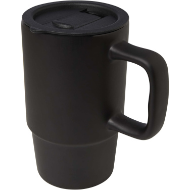 Logotrade promotional merchandise image of: Carter 450 ml ceramic mug with plastic lid