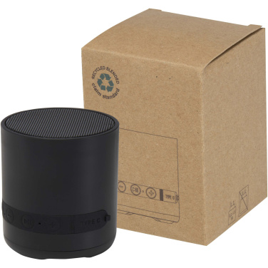 Logo trade promotional gifts picture of: Hunor 3W recycled plastic wireless speaker