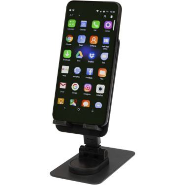 Logotrade promotional merchandise image of: Alhena recycled plastic foldeable phone holder with metal desk stand