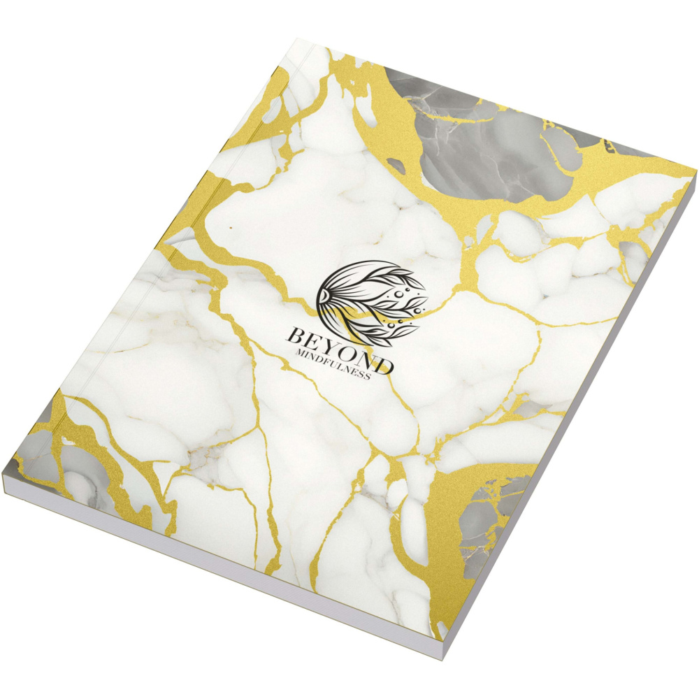 Logo trade promotional items image of: Novella Austen A5 metallic soft cover notebook - 100 sheets