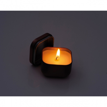 Logo trade promotional merchandise image of: Candle in tin PRAGUE