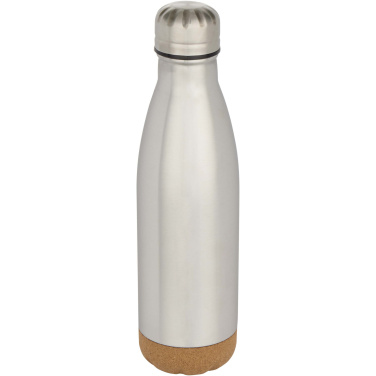 Logo trade promotional products picture of: Cove 500 ml double wall vacuum insulated stainless steel water bottle with cork details