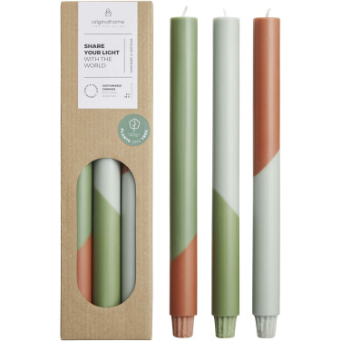Logo trade advertising product photo of: Originalhome Eden diagonal candles - set of 3