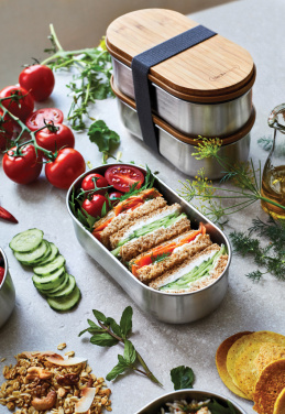 Logotrade promotional item picture of: Black+Blum Stainless Steel Double Bento Box