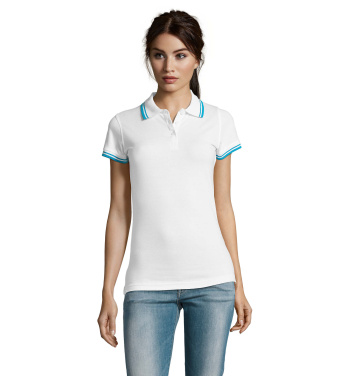 Logo trade business gifts image of: PASADENA women polo 200g