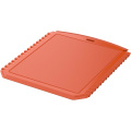 Thrym rectangular recycled plastic ice scraper, Orange
