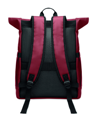 Logotrade promotional giveaway picture of: Rolltop laptop rucksack 600D