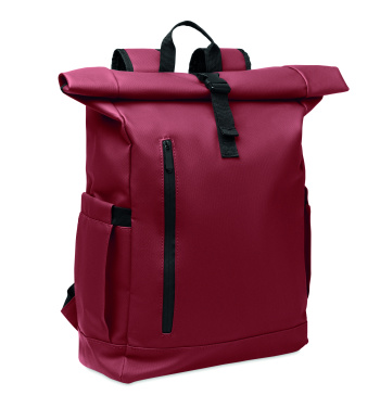 Logotrade promotional giveaway image of: Rolltop laptop rucksack 600D