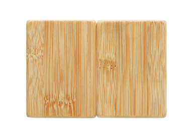 Logo trade promotional items image of: Bamboo salt & pepper set