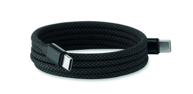 Logo trade promotional products image of: Braided magnetic cable in RPET