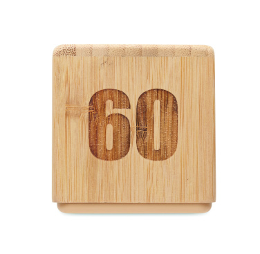 Logotrade business gifts photo of: Bamboo twist snooze timer