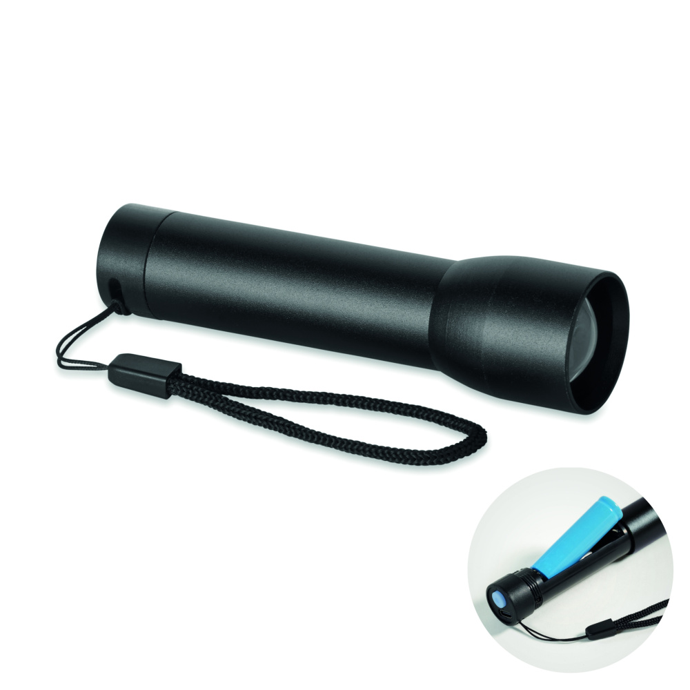 Logo trade promotional merchandise photo of: Aluminium rechargeable torch