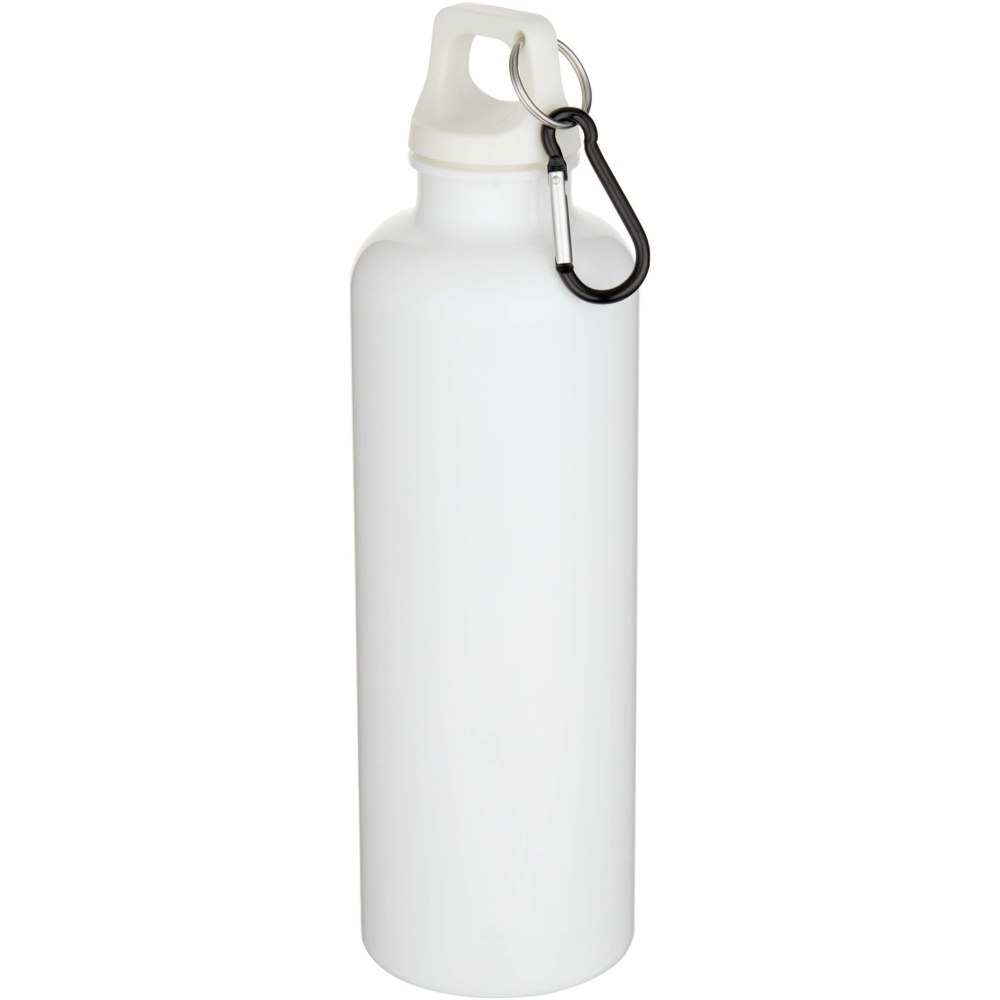 Logo trade promotional gift photo of: Oregon 750 ml solid colour RCS recycled plastic water bottle with carabiner