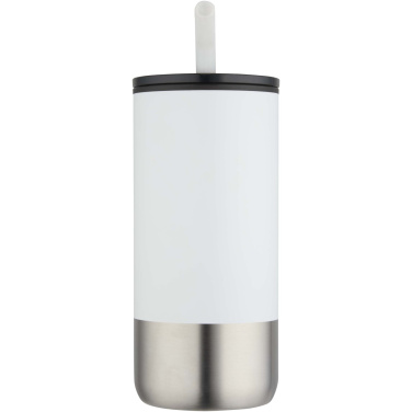 Logo trade corporate gift photo of: Grayson 480 ml RCS recycled insulated tumbler with straw