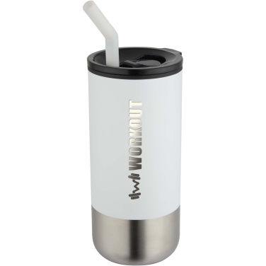 Logotrade business gifts photo of: Grayson 480 ml RCS recycled insulated tumbler with straw