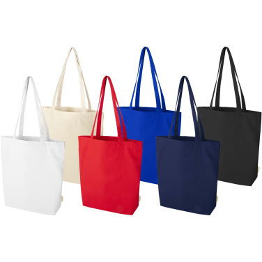 Logotrade promotional products photo of: Odisha 180 g/m² OCS organic wide bottom tote bag 11L
