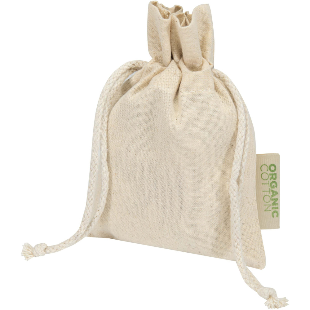 Logo trade promotional gifts picture of: Odisha 140 g/m² OCS organic gift bag - 15 x 10 cm