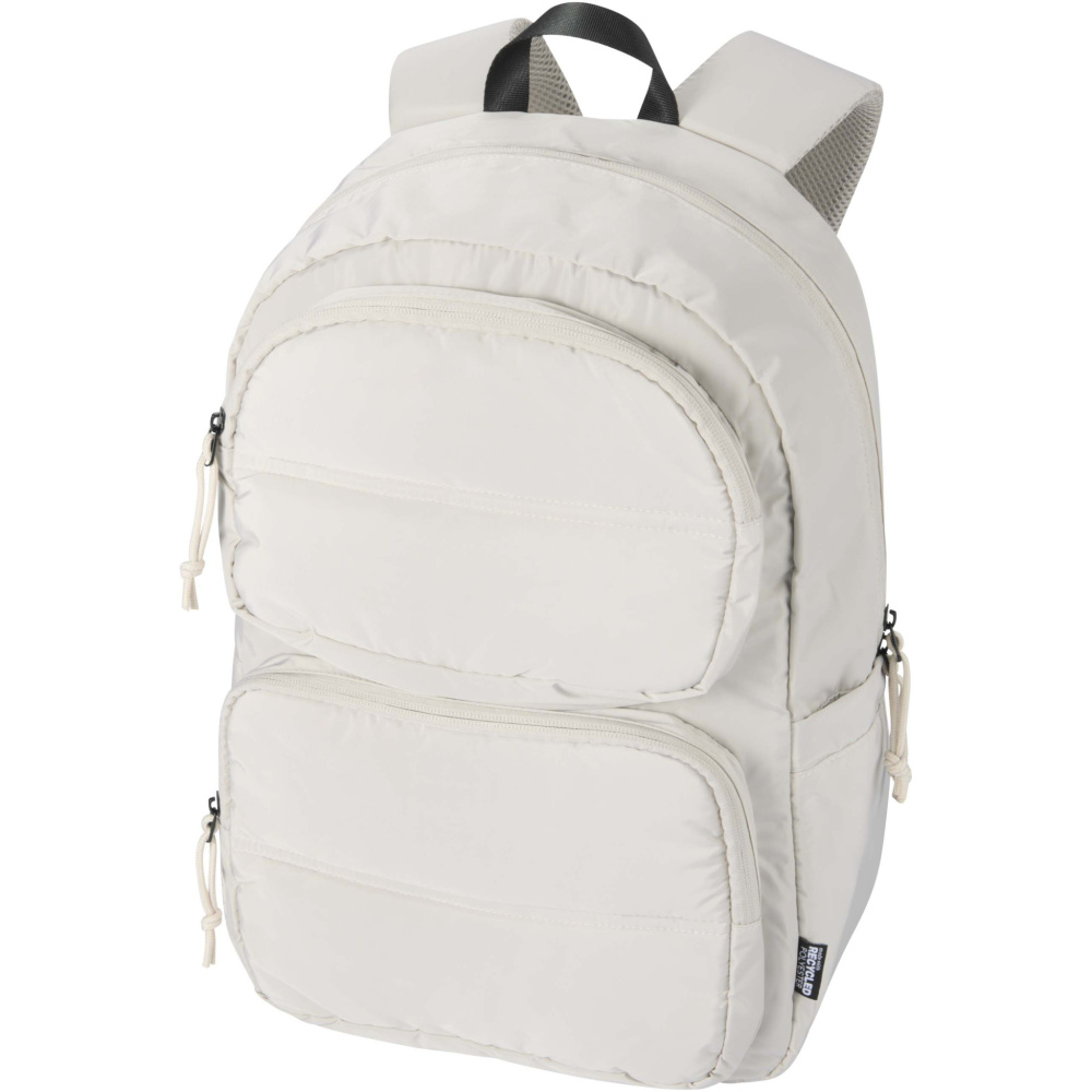 Logo trade advertising products picture of: Puffer 15.6" GRS recycled laptop backpack 18L