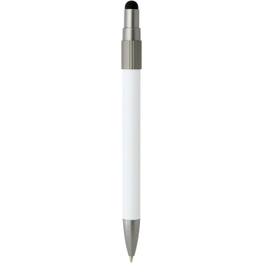 Logotrade promotional merchandise photo of: Rill RCS recycled ballpoint pen with stylus and fidget spinner (black ink)