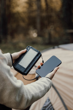 Logo trade promotional gift photo of: Nordic Drift Titan 10.000mAh solar powerbank with 3 panels