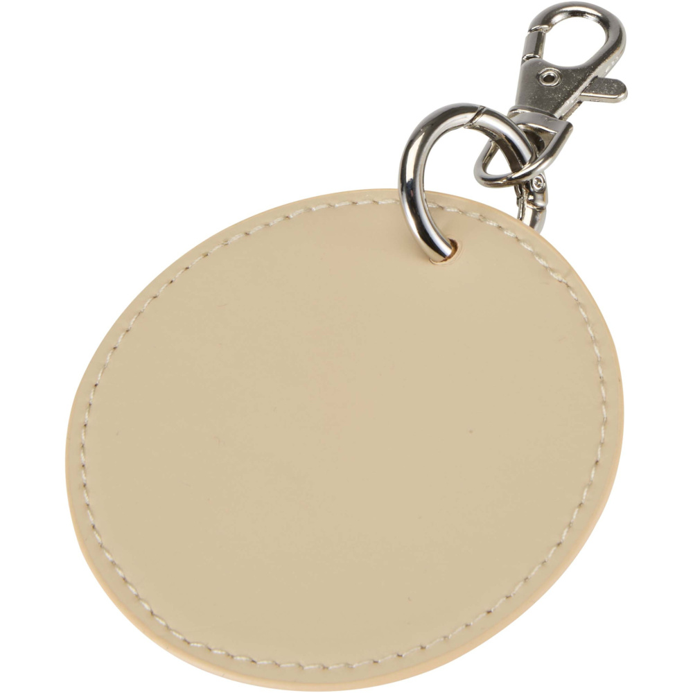 Logo trade business gift photo of: Resi Plus GRS recycled round charm keychain