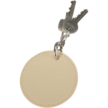 Logotrade advertising product image of: Resi Plus GRS recycled round charm keychain