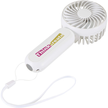 Logo trade promotional merchandise photo of: Aervia recycled plastic portable fan