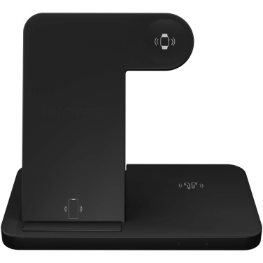 Logo trade corporate gift photo of: SCX.design W28 3-in-1 wireless charging base with phone stand