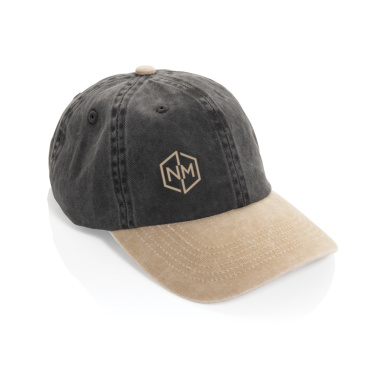 Logotrade corporate gift picture of: BEAU AWARE™ Washed 6 panel 270gsm cotton twill two tone cap