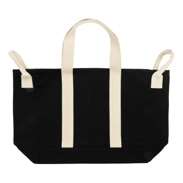 Logo trade promotional merchandise photo of: BEAU AWARE™ Beach bag 400gsm recycled canvas, with side hand