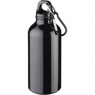 Logo trade reklaamkingid foto: Oregon 400 ml alumiiniumist veepudel karabiiniga