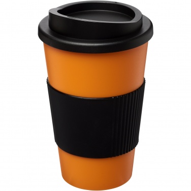 Logo trade meene pilt: Americano® 350 ml silikoonist võruga kohvitops