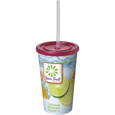 Logo trade meene pilt: Brite-Americano® 350 ml topeltseintega joogitops kõrrega