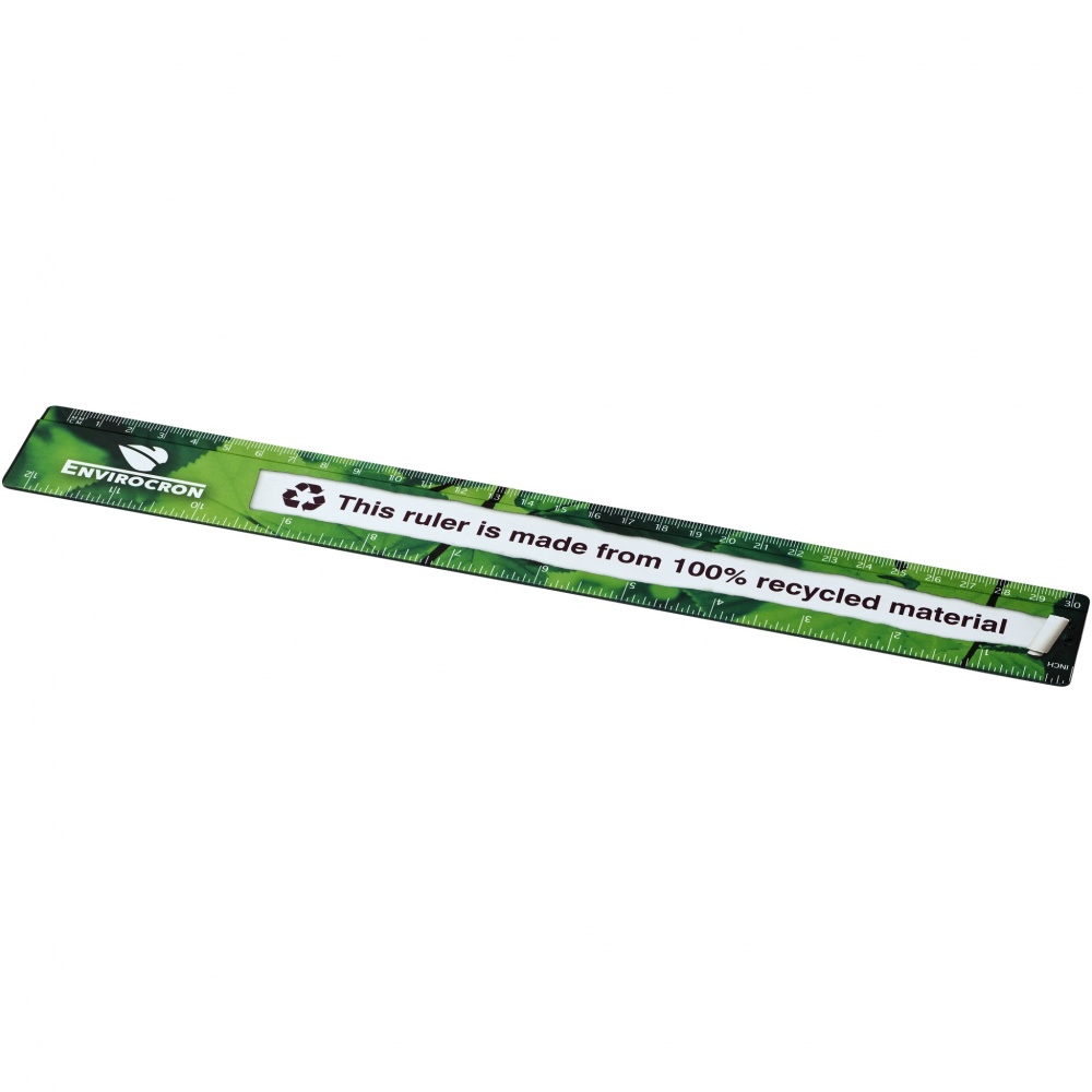 Logo trade reklaamtoote pilt: Terran 30 cm joonlaud 100% taaskasutatud plastikust