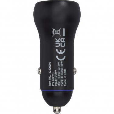 Logo trade reklaamtoote pilt: Pilot topelt 55 W USB-C/USB-A autolaadija