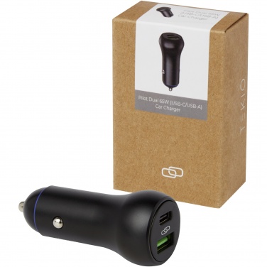 Logo trade firmakingituse pilt: Pilot topelt 55 W USB-C/USB-A autolaadija