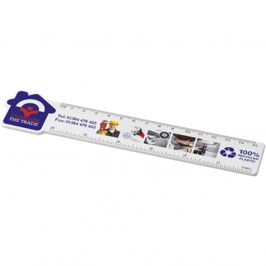 Logo trade reklaamkingituse pilt: Tait 15 cm majakujuline taaskasutatud plastikust joonlaud