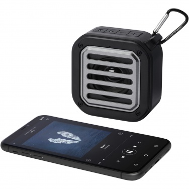 Logotrade ärikingitused pilt: Solo 3W IPX5 RCS taaskasutatud plastikust päikeseenergia Bluetooth® kõlar karabiiniga 