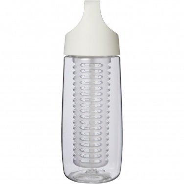 Logotrade firmakingituse foto: HydroFruit 700 ml taaskasutatud plastikust spordipudel koos keeratava kaane ja infusiooniga