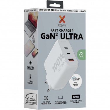 Logo trade reklaamkingituse pilt: Xtorm XEC100 GaN² Ultra 100 W seinalaadija