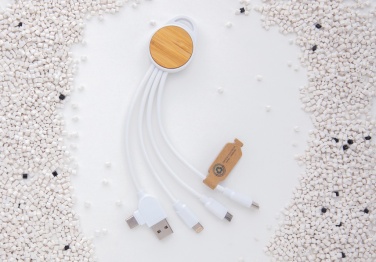 Logo trade reklaamkingi pilt: RCS taaskasutatud plastist Ontario 6-in-1 ümmargune kaabel