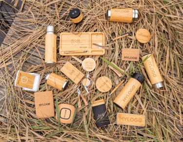 Logo trade ärikingituse pilt: Bambusest 4000 mAh juhtmevaba 5W akupank