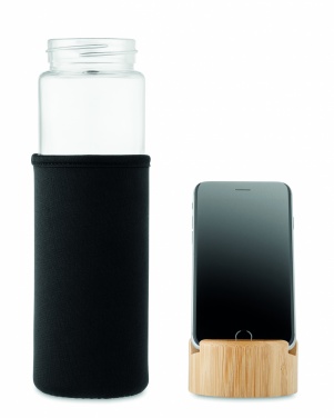 Logotrade firmakingid pilt: Klaaspudeli bambusest kaas 600ml