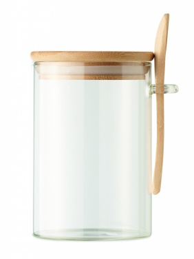 Logo trade reklaamtoote pilt: Klaaspurk lusikaga 600 ml